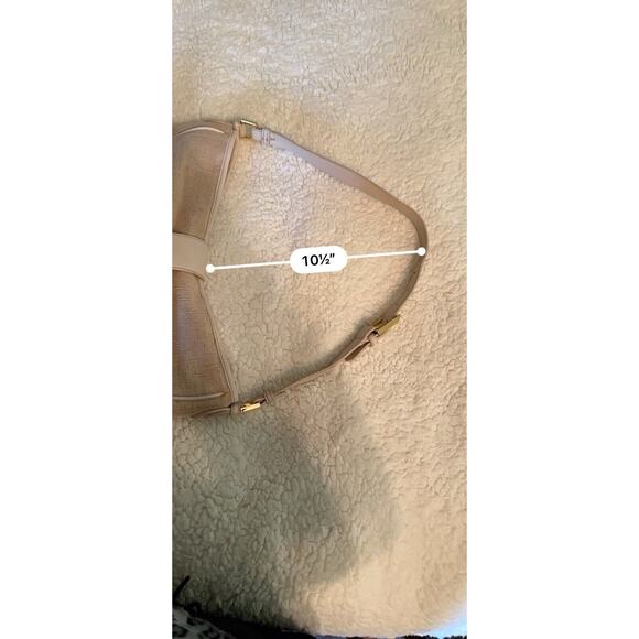 Vintage 90s Etienne Aigner Shoulder Bag Neutral Beige Textured Jute Barbiecore - Picture 15 of 16